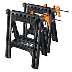 0845534013207 Unbranded Black Plastic Workbench Clamping Sawhorses Lb Per