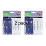 Count-12  14164543 Essentials Jumbo Plastic Clothespin Blue And White Inches 721541284574