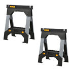 203040645 Dewalt Folding Sawhorse With Adjustable Metal Legs Black 0076174703306