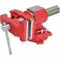 253122 Grizzly 5 Inch Bench Vise Wood Working Table Top Clamp Anvil Swivel Locking Base Jaws 769748253122