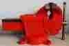 391-51202 Craftsman Very Nice Red Bench Vise 5 Jaw Swivel Base See Pics