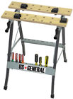 47844 General Multipurpose Foldable Clamping Workbench Sawhorse Adjustable Pegs 0783741820051