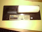 588089 Blue Hawk Flat Notch Trowel Wood Handle 820909533573