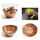 818594026029 Salad Bowls Medium Acacia Wood Curved Irregular Pcs