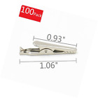 Alligatorclip-1inch-100 Iexcell Pcs Mini Silver Tone Metal Alligator Clip 601629957166