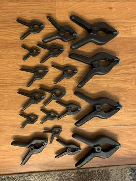 Tgs0199a Anvil Spring Clamp Set 18 Piece Non-slip Grip Handles