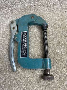 Pat.3092378 Aulner Mfg.inc. Quality Lever Lock C Clamp Mfg. Hard To Find