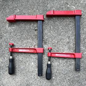 Bessey Reet12 12in Extra Deep Throat Metal Bar Clamps Red/black 2-pack