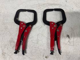 Vop12408 Blue Point Blue-point Tools Locking Clamps Sheet Metal C-clamps 2 Piece Set Red