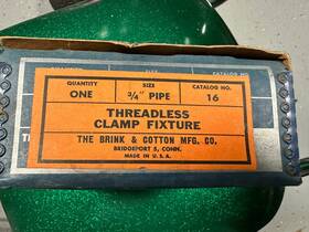 500dc-1 Brink & Cotton And Threadless Pipe Clamp 3/4 Inch 3 Pieces With Box