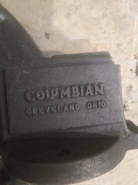 514-m2 Columbian Bench Vise Cast Iron Black Cleveland Ohio Made In Usa