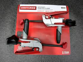 49808 Craftsman 2x 3.5 Inch Auto-adjust Push Peg Clamp