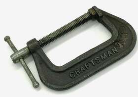 66722 Craftsman Vtg Tools Usa 2 Inch Mini C Clamp T-handle Screw Malleable Standard Depth