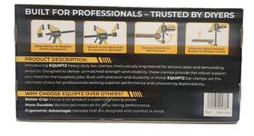 Equiptz E5mnp 2-piece Bar Clamp Set 12 In Jaw Size Reinforced Nylon Yellow/black