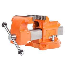 Forward 713929551620 6-inch Bench Vise Ductile Iron With Channel Steel And 360-degree Swiv
