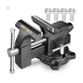 Giovent& 249 705114851073 Bench Vise 4-1/2 Inch Vice For Workbench With Heavy Duty Forged Steel Constructi