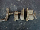 7346-4 " Gluing Heavy 3 Set Wood Iron Clamp Pipe Vintage Cast Duty 4 Woodworking