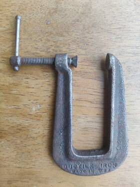 22105-566 Hargrave Vintage C Clamp Ductile Iron #251 Made In Usa