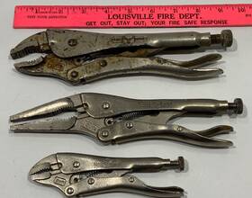 10wr Irwin - Petersen 038548000732 Vise-grip 3-piece Locking Pliers Set 5wr 9ln And Usa Made