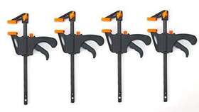 84353 J&r Quality Tools 4pc Woodworking Bar Clamp Furniture Wood Handwork Tool F-clamp 4in Quick
