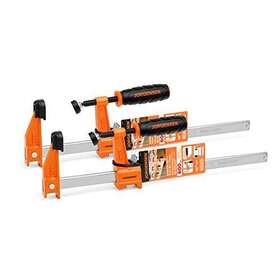 Jorgensen 044295992107 2-pack Steel Bar Clamps Set 12-inch Medium Duty 600 Lbs Load Limit For Woodwo