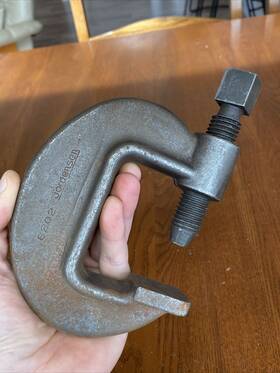 8202 Jorgensen Drop-forged Heavy Duty Steel C-clamp Usa 2-3/8 Inch Opening 2 Depth
