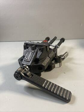 Mo65157 Masterforce 3 Inch Low Profile Vise Swivel Base Hardened Steel Jaw Ratchet Handle Used