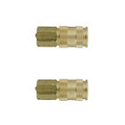 Milton 764 V-style Hi-flo Coupler Body Brass 1 4in Fnpt 2 Pack 688295864158