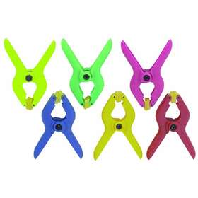 Pittsburgh 735090322311 Plastic 6 Piece 7/8 Inch Spring Clamp Set