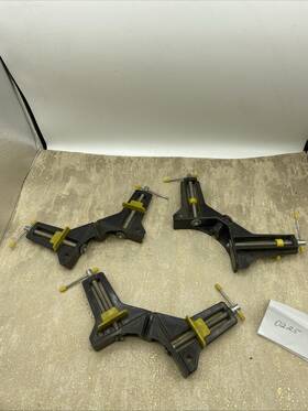 5620 Powermaster Lot Of 3 Corner Clamps Adjustable Number