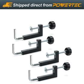 71004-p2 Powertec Universal Fence Clamps With 3/8 Inch Rod 4 Pack
