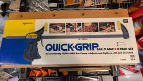 31549 Quick-grip American Tool Set Of 2 Bar Clamps In Box - Pre-owned