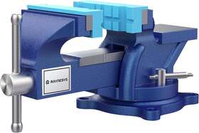 P723314066776 Raynesys 4-inch Bench Vise Ductile Cast Iron With 4inch Blue