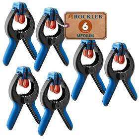 Rockler 733175775359 Bandy Spring Clamps 3-pair Easy Squeeze Band For Thinner Stock And Del