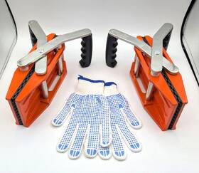 Sdrtop 761062227094 Double Handed Stone Carry Clamps 0-2.36 Inch - Orange 2 Pack