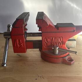10575176 Sears 4-1/2 Inch Bench Vise With Swivel Base Red 1057 5176