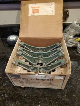 966614 Sears Used Vintage Craftsman 45 Degree Miter Cut N Clamp Set In Box