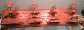 5-minute Shaler Vintage Rare 4 Holder Vulcanizer Cast Iron Wall Mount