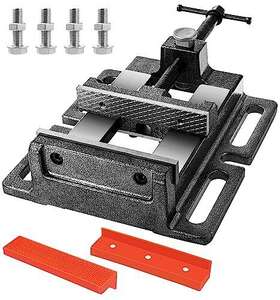 Soundfuse 894935999098 4 Inch Drill Press Vise Heavy Duty Metal Clamp With Quick Releas