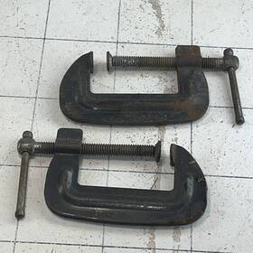 83-152 Stanley Pair Of 2 Inch C Clamps Part No. Made In Usa 50mm Pre-owned