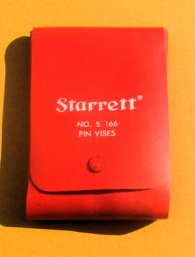 S-166 Starrett Pin Vise Set # S 166 Lightly Used In Plastic Sleeve