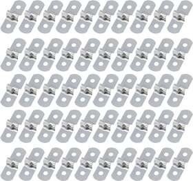 Sydien 744110210521 50pcs M5 2hole Strap U Bracket Tube Stainless Steel Rigid Pipe Stra
