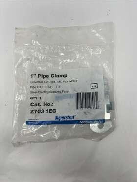 Z703-1eg Thomas & Betts Superstrut Pipe Clamp Emt Imc Or Rigid Universal Electric Galvanized 1 Inch