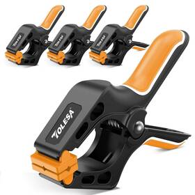 Tolesa 630808000140 Heavy Duty Spring Clamps 7 Inch 4 Pcs Large Wood With 30lbs Powerful C