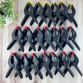 Ts-13504 Tool Shop 20 Black 3 Inch Plastic Spring Clamps With Pivoting Pad Tips For Woodworking