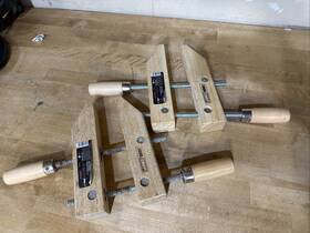 71523 Toolshop 8 Inch Wooden Handscrew Clamp Adjustable For Positioning 2pk Used