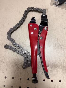4120 Urrea Vise-grip Locking Chain Clamp Pliers 9 Inch Used