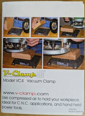 Vac- Clamp 339875000008 V-clamp Vc-4 Vacuum Work Holder Complete In Original Box Free Shipping