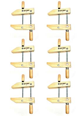 Vct 722537897969 7 Inch Wooden Handscrew Clamp Hand Screw Clamps For Woodworking 6 Pack