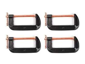 Vct 765531608193 4 Pack 6 Inch C-clamp With Iron Body And Copper Plated Steel Screw